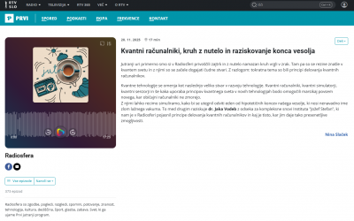 Kvantni računalniki, kruh z Nutello in raziskovanje konca vesolja