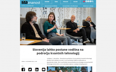Slovenija lahko postane vodilna na področju kvantnih tehnologij