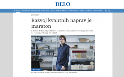 Razvoj kvantnih naprav je maraton, prof. dr. Rok Žitko, Delo